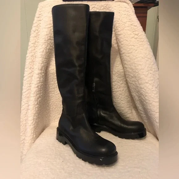 MARC FISHER LTD  Phidias Knee High Boot Black Platform Size 5.5 - Picture 2 of 11